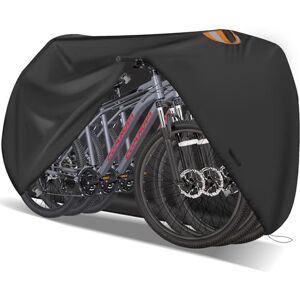 Zettum Housse de vélo pour 3 vélos – Housse de vélo stationnaire pour le rangement extérieur imperméable et robuste, revêtement PU 600D pour 3 vélos, VTT, vélo de route, vélo de plage, cruiser - Publicité