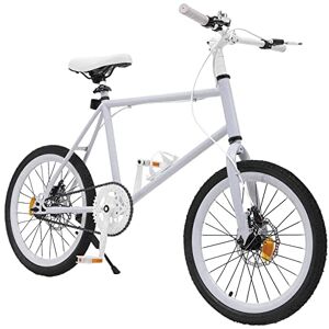 HauTour Vélo BMX Freestyle de 20’’ pour enfant, en acier à haute teneur en carbone, hauteur réglable, pour 6 à 9 ans, blanc - Publicité