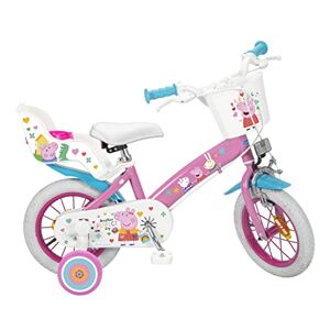 TOIMSA Vélo 12" Peppa Pig Rose Enfant Garçon, Multicolore, Petite Taille - Publicité