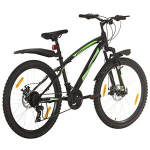 vidaXL Vélo de Montagne Vélo de Cyclisme Article de Sport Adultes Extérieur Freins à Disque 21 Vitesses Roues de 26 Pouces 36 cm Noir - Publicité