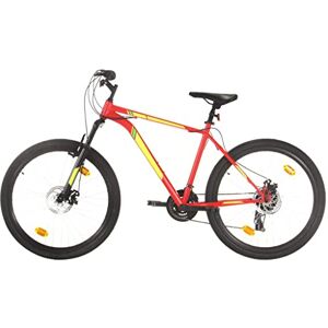 vidaXL Vélo de Montagne Vélo de Cyclisme Article de Sport Adultes Extérieur Freins à Disque 21 Vitesses Roues de 27,5 Pouces 42 cm Rouge - Publicité