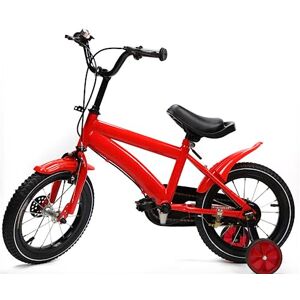 DSYOGX Vélo pour enfant, 14 pouces, unisexe, avec roues stabilisatrices amovibles, cadre en acier au carbone, vélo pour enfants de 3 à 6 ans (rouge) - Publicité