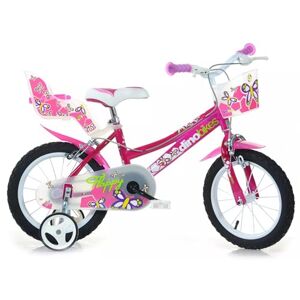 Dino Bikes Flappy Bike for Girl 16" Wheel Pink Imported from Italy - Publicité