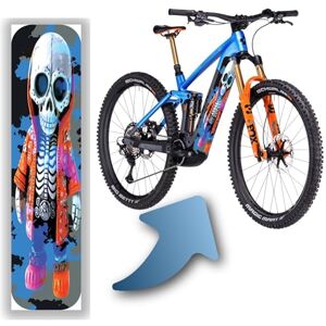 DK´s BikeDesigns Film design pour coque de batterie de vélo électrique pour Cube Stereo   Modèles réaction hybrides, protection de cadre électrique, autocollant de vélo, autocollant de vélo (SkullCamo - Publicité