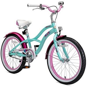 BIKESTAR Vélo Enfant pour Garcons et Filles de 6 Ans   Bicyclette Enfant 20 Pouces Cruiser avec Freins   Menthe - Publicité