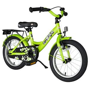 BIKESTAR Vélo Enfant pour Garcons et Filles de 4-5 Ans   Bicyclette Enfant 16 Pouces Classique avec Freins   Vert - Publicité