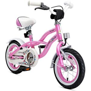 BIKESTAR Vélo Enfant pour Garcons et Filles de 3-4 Ans   Bicyclette Enfant 12 Pouces Cruiser avec Freins   Rose - Publicité