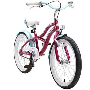 BIKESTAR Vélo Enfant pour Garcons et Filles de 6 Ans   Bicyclette Enfant 20 Pouces Cruiser avec Freins   Lilas - Publicité