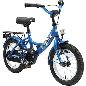 BIKESTAR Vélo Enfant pour Garcons et Filles de 4-5 Ans   Bicyclette Enfant 14 Pouces Classique avec Freins   Bleu - Publicité