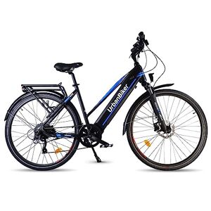 URBANBIKER vélo électrique VTC VIENA (Bleu 28"), Batterie Lithium-ION Cellules Samsung 720Wh (48V et 5Ah), Moteur 250W, 28 Pouces, Freins hydrauliques - Publicité