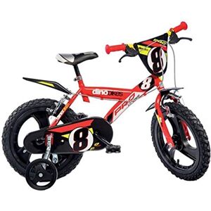 Dino Bikes MTB 143GLN 14 Pouce KIDSBIKE Boy vélo, Bicyclette, Enfant-Velo, bécane, vélocipède, Rouler en vélo, Faire du vélo..Rouge..stabilisateurs..gardeboue.. 14pouce 3-6 Ans 100-120cm - Publicité