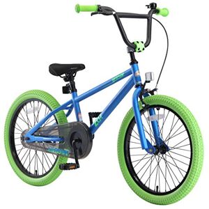 BIKESTAR Vélo Enfant pour Garcons et Filles de 6 Ans   Bicyclette Enfant 20 Pouces BMX avec Freins   Bleu & Vert - Publicité