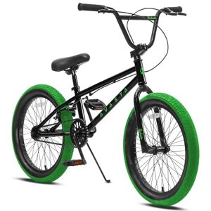 AVASTA Vélo BMX Freestyle 18" pour enfants de 5, 6, 7, 8 ans, garçons, filles et débutants, noir et vert - Publicité