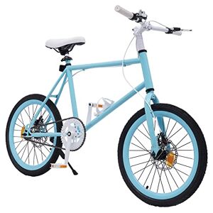HauTour Vélo BMX Freestyle de 20’’ pour enfant, en acier à haute teneur en carbone, hauteur réglable, pour 6 à 9 ans, bleu - Publicité