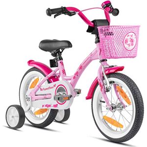 PROMETHEUS BICYCLES Velo Enfant 4 Ans vélo Fille 14 Pouces a Roulette pour 3 a 5 Ans Petite Princesse en Rose - Publicité