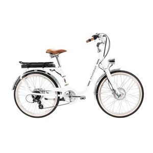Vélo assistance électrique Peugeot VAE City E-Legend 24 pouces 36 V Blanc Blanc - Publicité