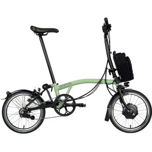 Brompton Velo Pliant Électrique 16 - Electric C Line Explore - 6-Speed - High Bar - Extended Seatpost - 2023 - matcha green