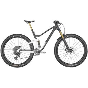 Scott GENIUS 900 Tuned AXS - 29" VTT Carbone - 2022 - gloss white / matt raw carbon / rainbow silver - Publicité