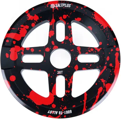 Salt Plus Orion Guard Freestyle BMX Couronne (Black/Red Splatter - 28T)