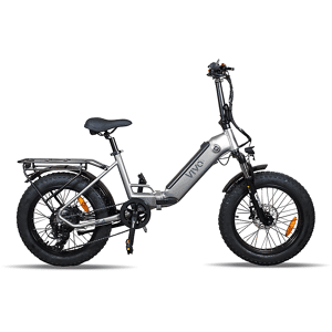 vivo bike fat bike vt4 special bicicletta elettrica pieghevole 250w rute da 20 velocita` 25km/h autonomia 50 km grigio