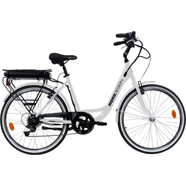 momo design md-e26cl3-w bici elettrica bicicletta pedalata assistita e-bike 25 km/h ruote 26 pollici colore bianco - md-e26cl3-w ferrara