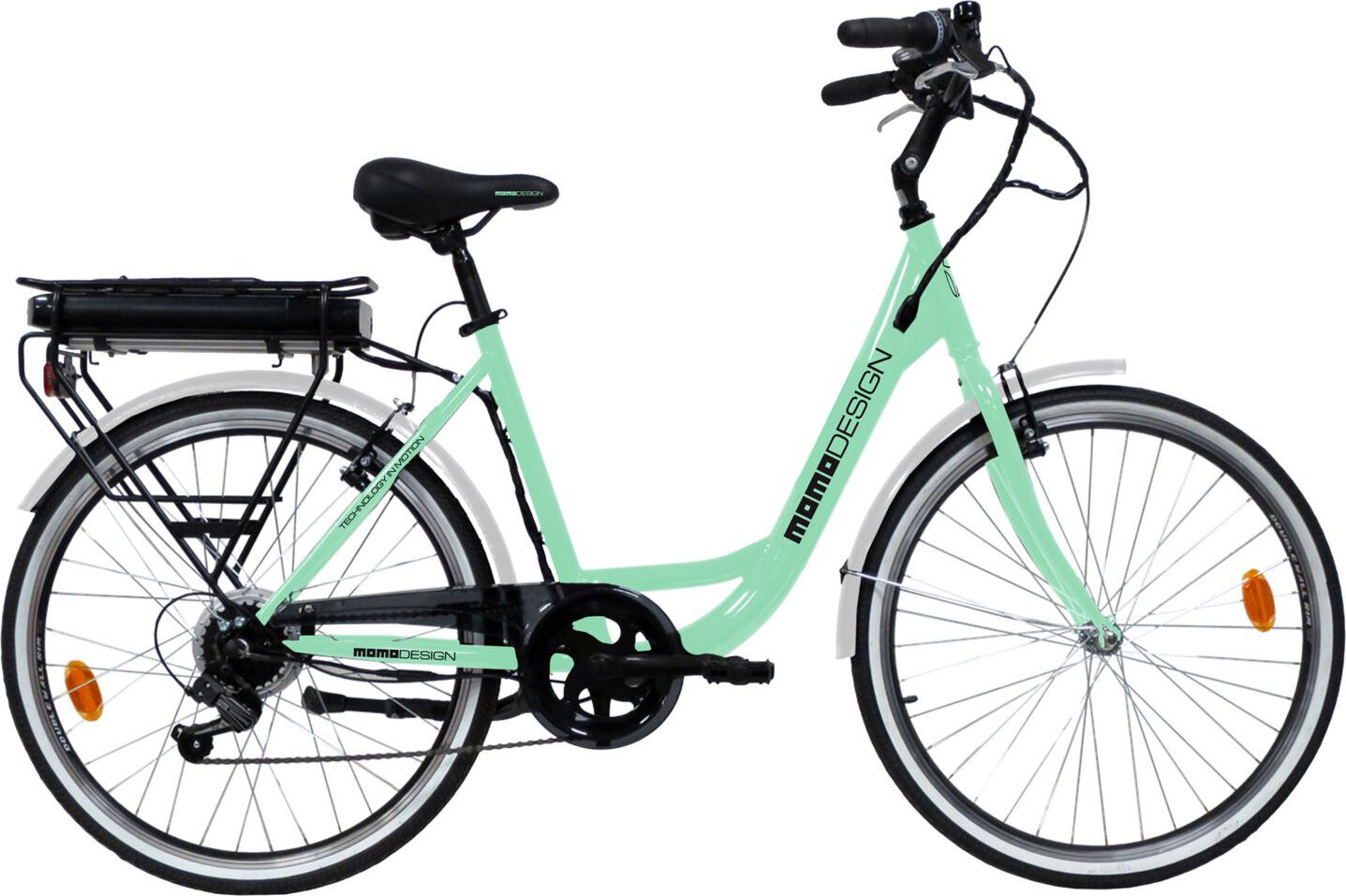 momo design md-e26cl3-g bici elettrica bicicletta pedalata assistita e-bike 25 km/h ruote 26 pollici colore verde - md-e26cl3-g ferrara