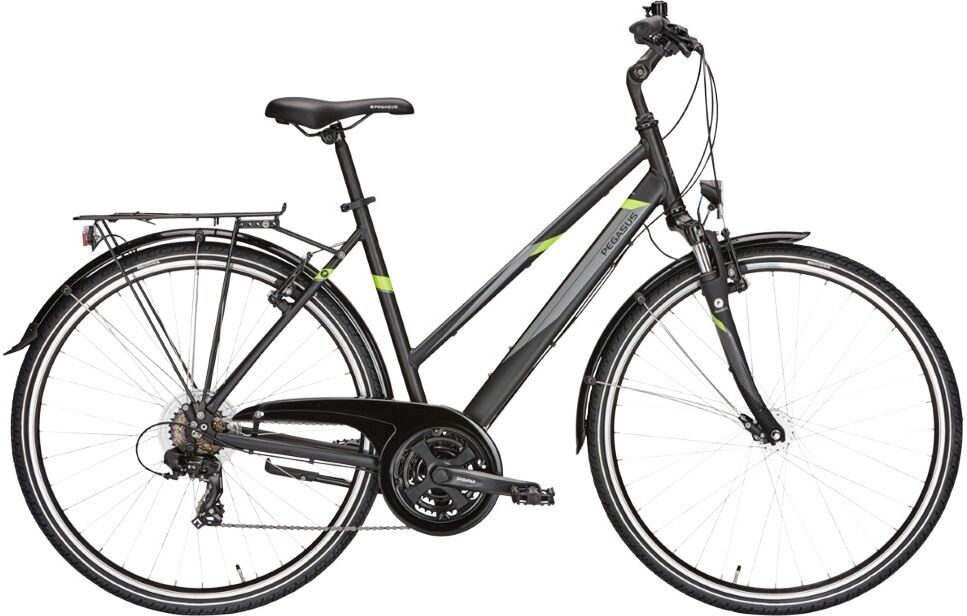 Pegasus City Bike Avanti 18 Trapez Nero Grigio Lime Donna 50