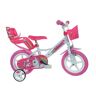Dino Bikes Dinobikes 124RL-UN Kinderfiets  eenhoorn: 12 inch,wit/roze