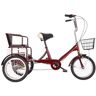 LSQXSS Tandem driewieler met achterbank, ouderen cruiser fiets driewieler, 16 inch riksja pedaal driewieler, scootmobiel voor rondhangen en reizen, driewielige driewieler voor volwassenen en tieners