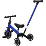 THINFAR 3-in-1 driewieler kinderfiets, driewieler, met putters, vergroot lichaam, opvouwbare driewieler voor kinderen, driewieler voor baby's, 1-4 jaar, fiets (blauw, met duwstang)