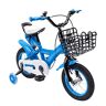 Begoniape Kinderfiets, 12 inch vanaf 2 4 jaar, kinderfiets met mand, 500 ml waterfleshouder, draagvermogen 40 kg, fiets voor jongens, meisjes en kinderen, blauw