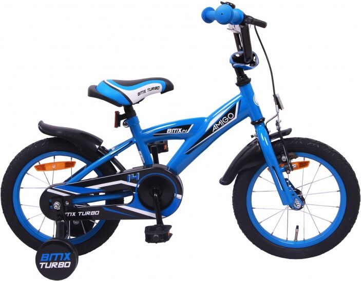 AMIGO BMX Turbo 14 Inch 21 cm Jongens Terugtraprem Blauw