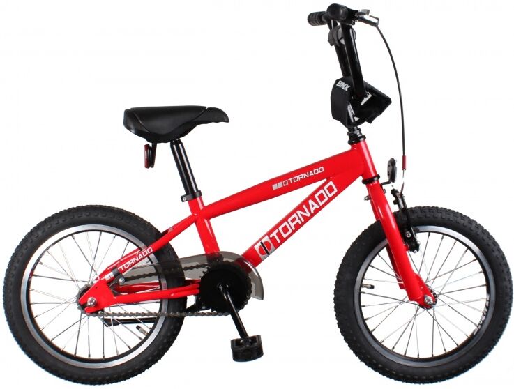 Bike Fun Cross Tornado 16 Inch 34 cm Junior Terugtraprem Rood