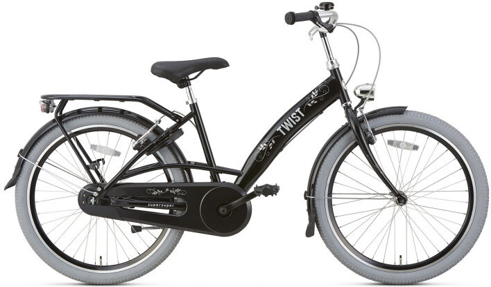 Supersuper Twist 24 Inch 39 cm Meisjes V Brakes Zwart