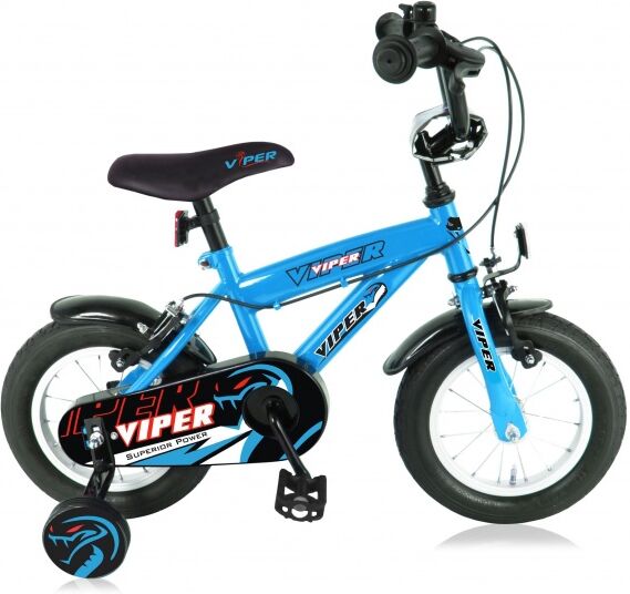 Viper jongensfiets 12 Inch 21,5 cm Jongens Knijprem Blauw