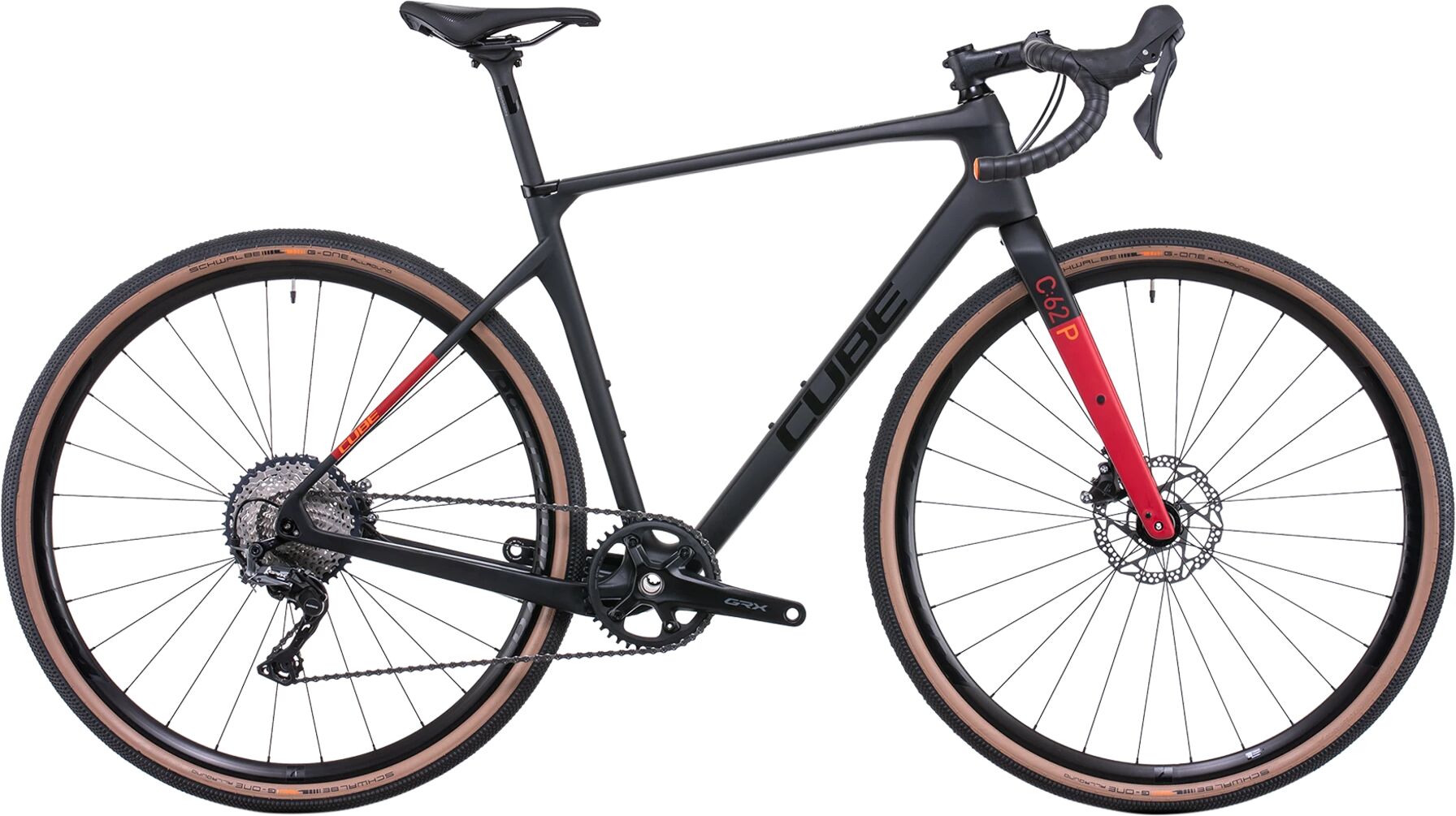 Cube Nuroad C:62 Pro GRX11 22, grussykkel, cyclocross senior  56 cm / M Carbon´N´Red