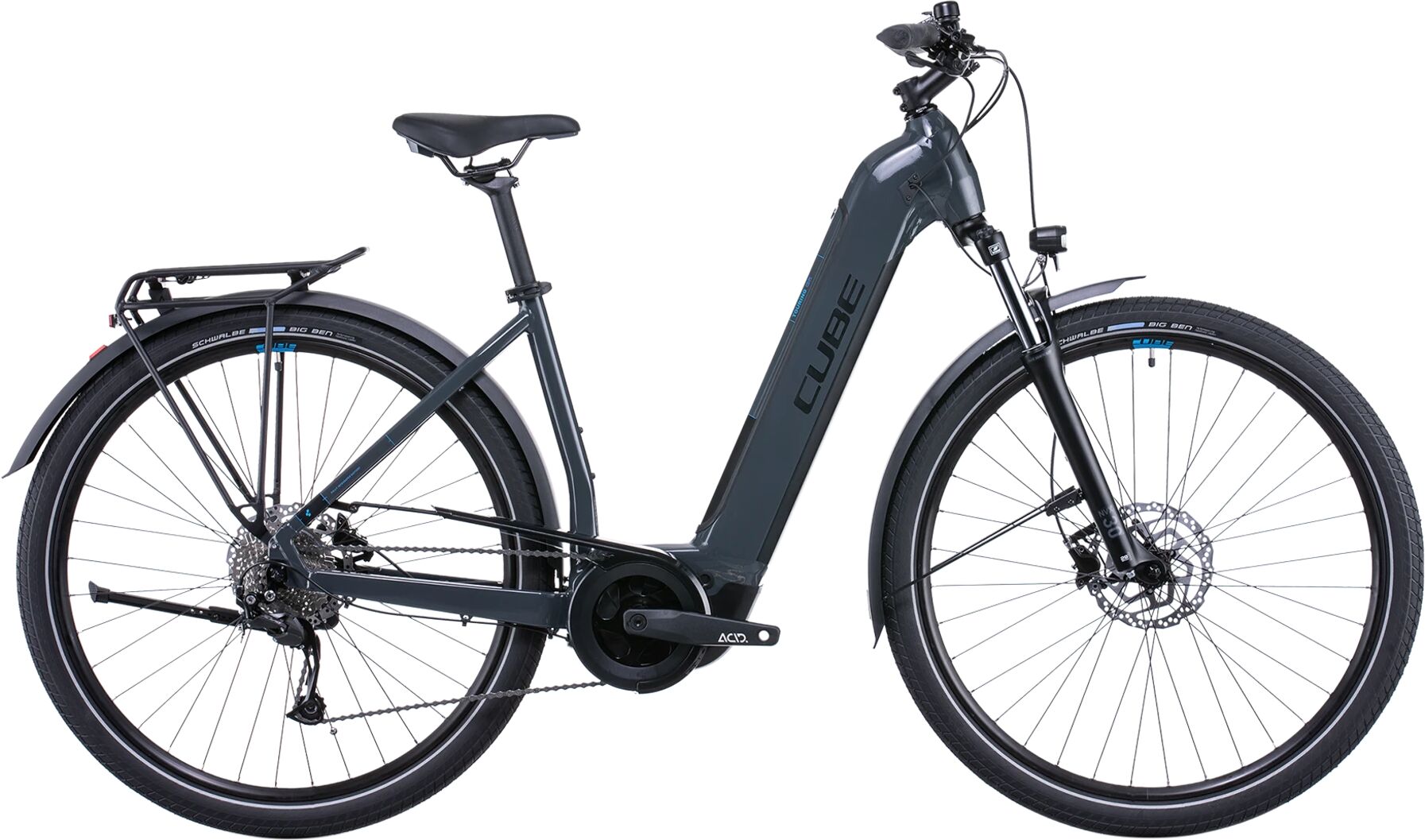 Cube Touring Hybrid ONE Perf 65Nm 500Wh 22, elsykkel dame  Easy Entry 50 cm / S Grey´N´Blue