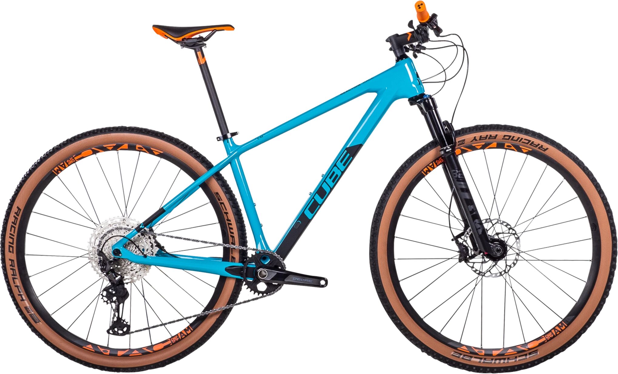 Cube Reacton C:62 Race XT12 21, terrengsykkel, unisex 21&#34; / 29 / XL PETROL/ORANGE