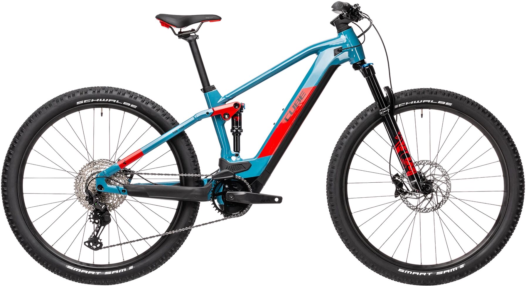 Cube Stereo Hybrid 120 Race CX 85nm 625Wh 22, terrengsykkel senior 18&#34; / 29 / M blue´n´red