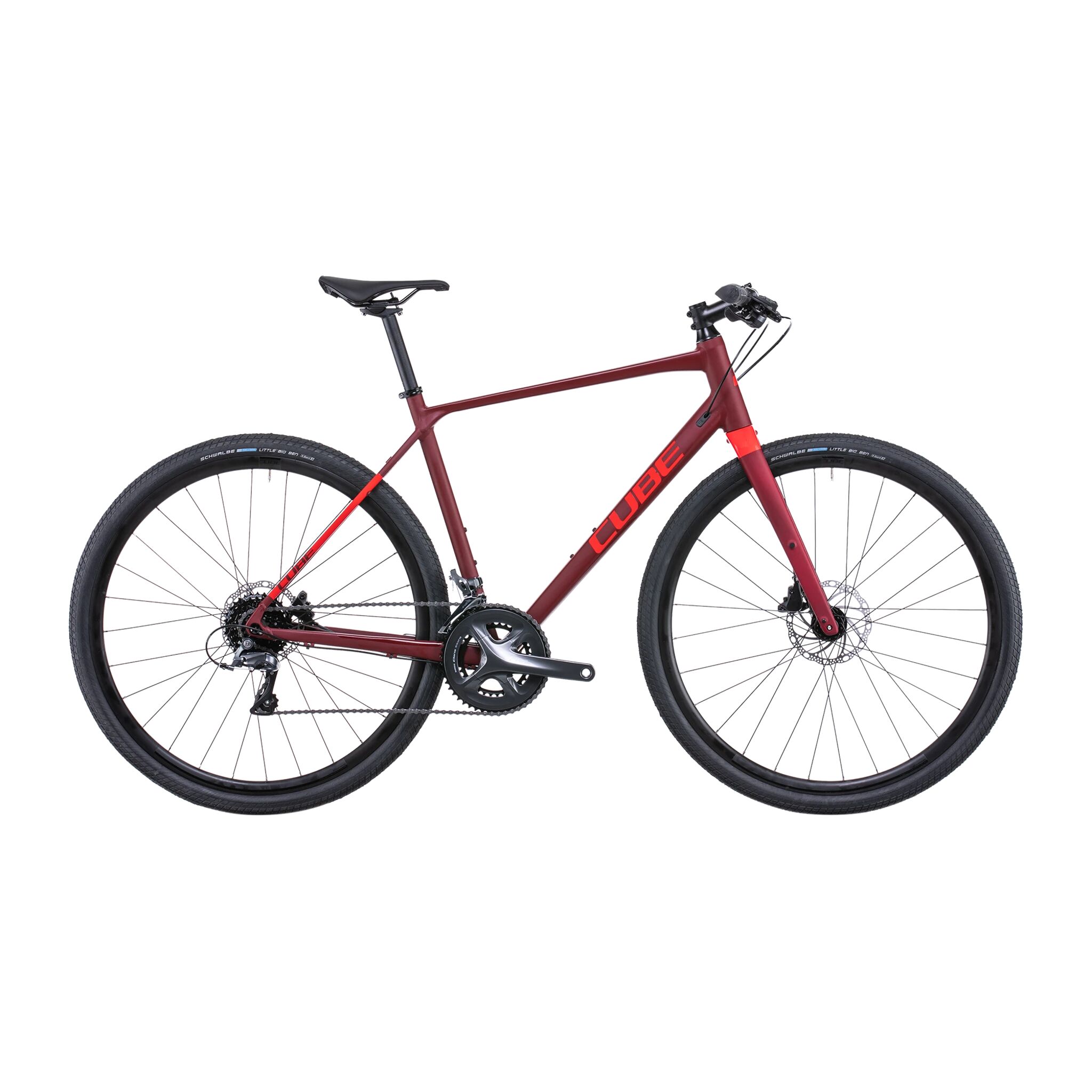 Cube SL Road Claris 16s 22, grussykkel senior  59 cm / L darkred´n´red