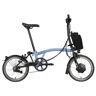 Brompton Electric C Line Explore - 6-Speed - Mid Bar - Standard Seatpost - 16" Electric Folding Bike - 2023 - Cloud Blue