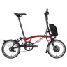 Brompton Electric C Line Explore - 6-Speed - High Bar - Extended Seatpost - 16" Electric Folding Bike - 2023 - House Red Matt
