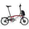 Brompton Electric C Line Explore - 6-Speed - High Bar - Telescopic Seatpost - 16" Electric Folding Bike - 2023 - House Red Matt