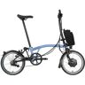 Brompton Electric C Line Explore - 6-Speed - High Bar - Telescopic Seatpost - 16" Electric Folding Bike - 2023 - Cloud Blue