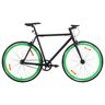 vidaXL Bicicleta de mudanças fixas 700c 51 cm preto e verde