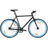 vidaXL Bicicleta de mudanças fixas 700c 51 cm preto e azul