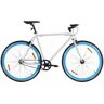 vidaXL Bicicleta de mudanças fixas 700c 51 cm branco e azul