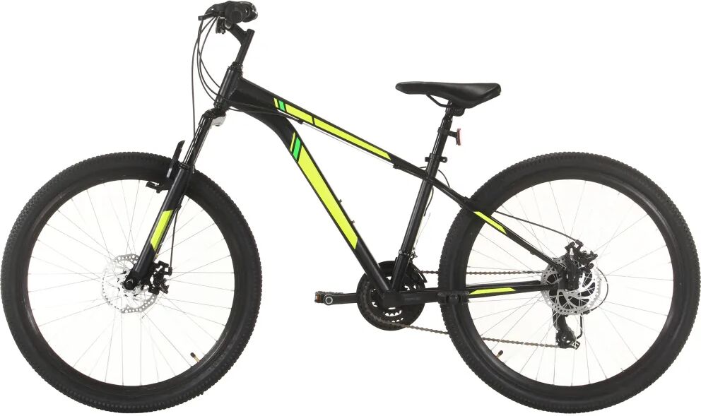 vidaXL Bicicletă montană cu 21 viteze, roată 27,5 inci, negru, 38 cm