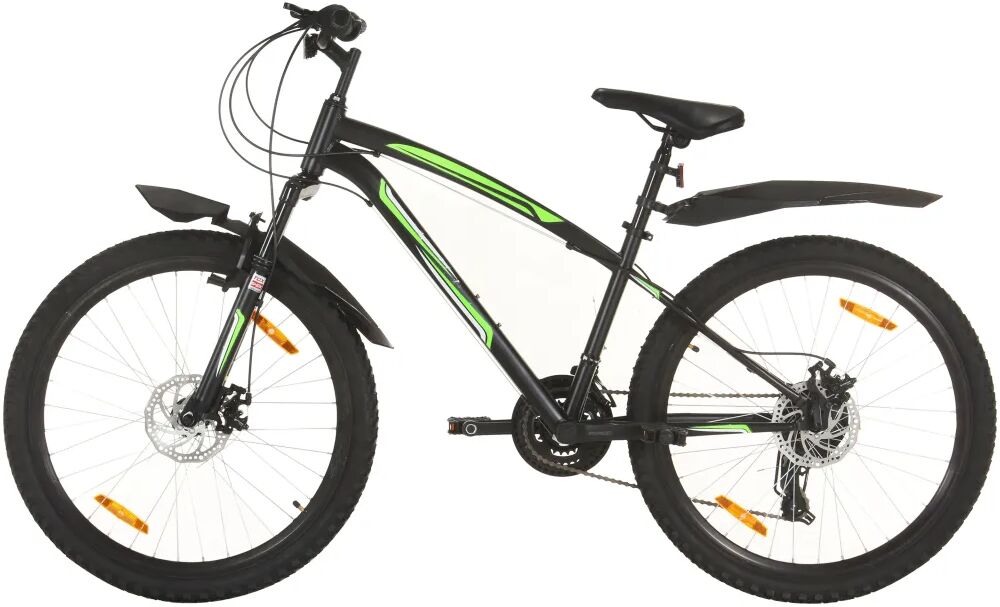 vidaXL Bicicletă montană cu 21 viteze, roată 26 inci, negru, 36 cm