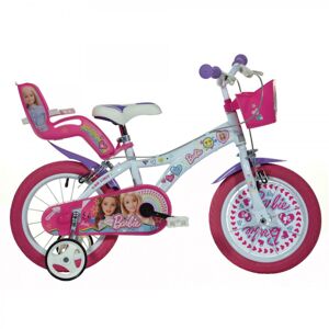 Dino Bikes (12" Wheel) Dino Barbie Pink Kids Girls Bike with Basket